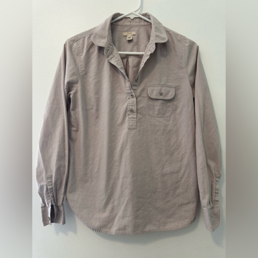 J. Crew Taupe Cotton Shirt